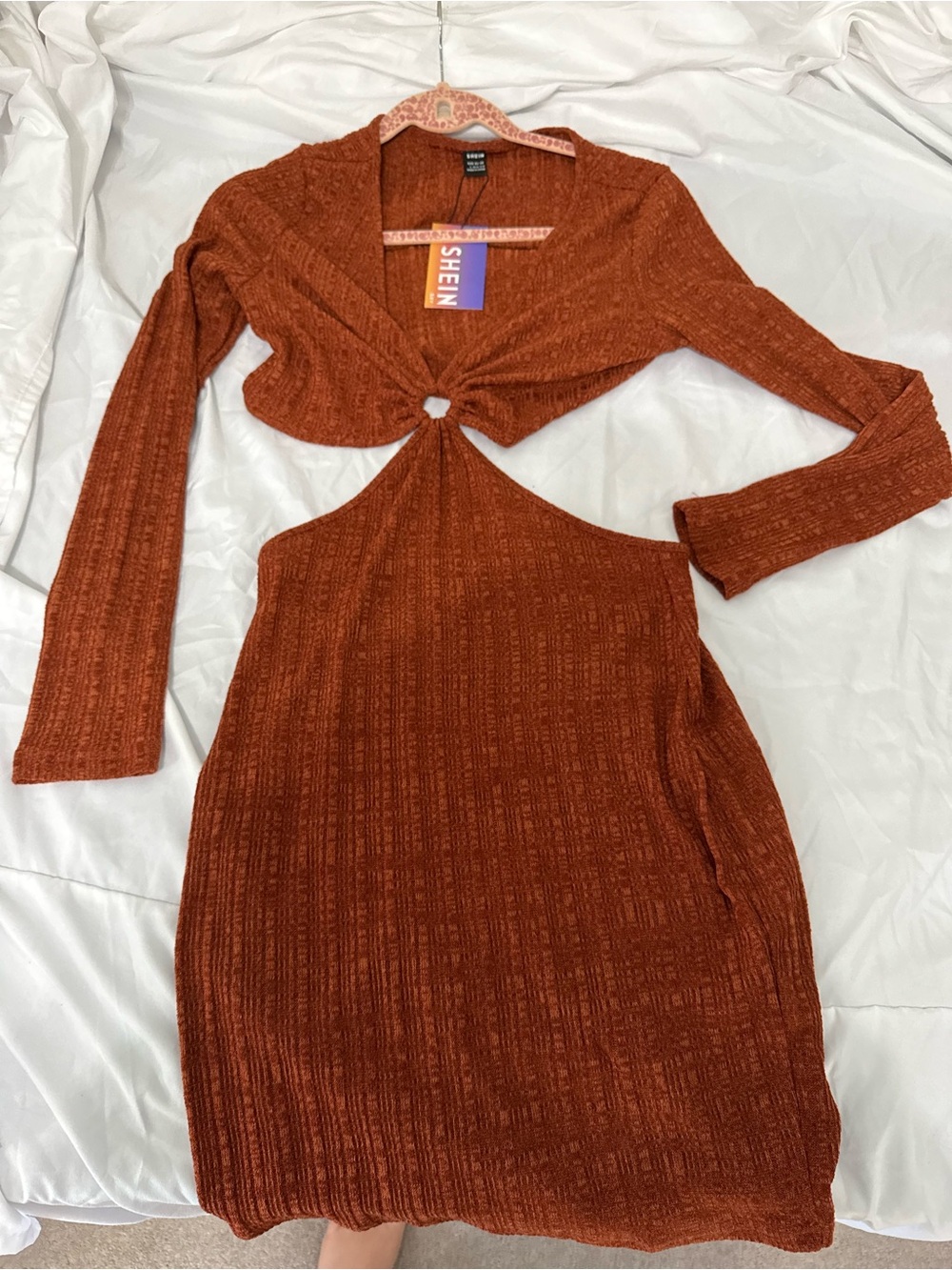 NWT Shein Cut Out women's long sleeve dress